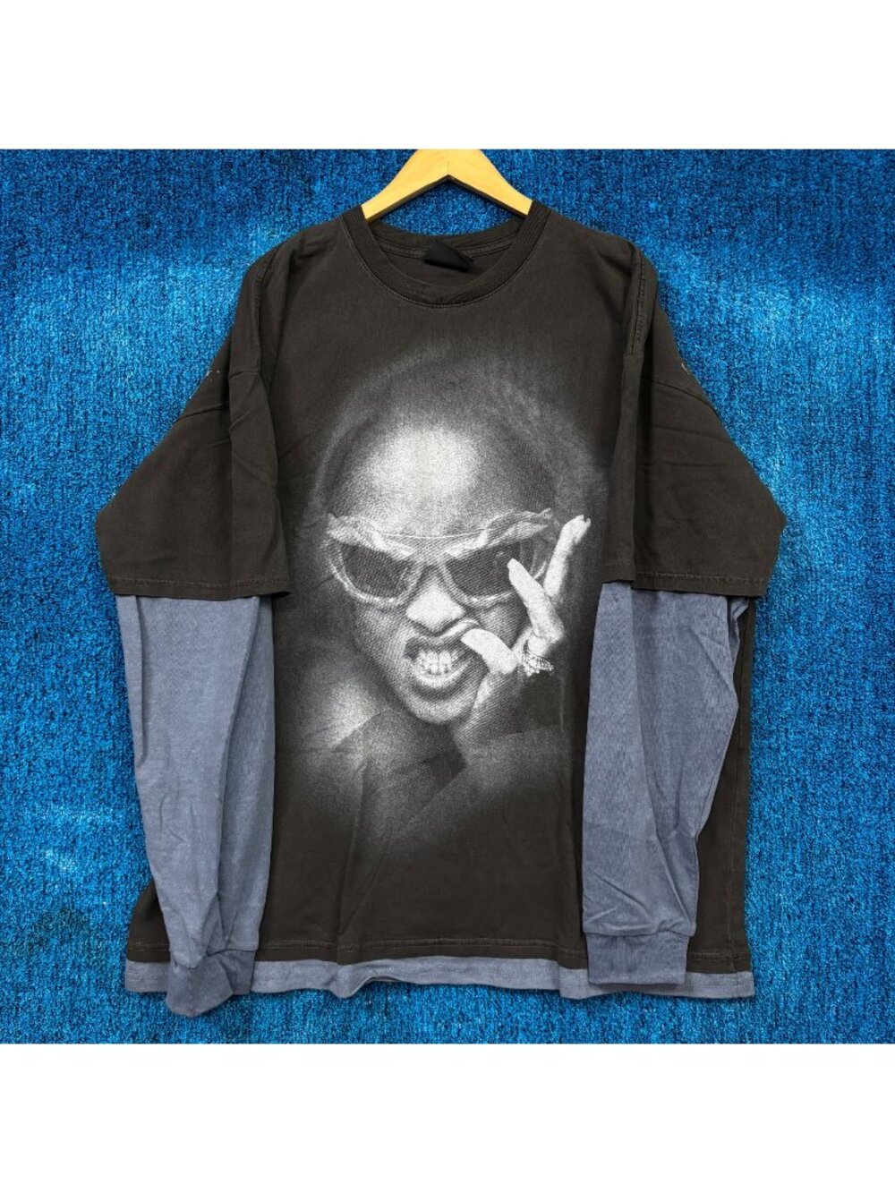 Rihanna 20 Anniversary Rap Layered LS Shirt Size 2XL